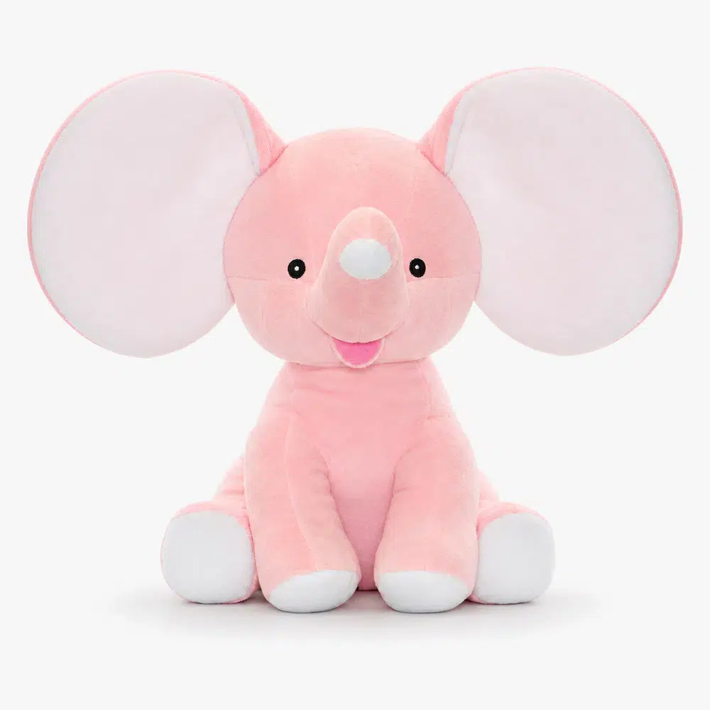 Mjukisdjur med namn rosa elefant