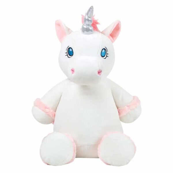 Vit enhörning gosedjur med namn