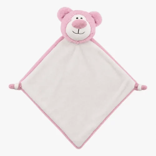 Rosa nalle snuttefilt med namn