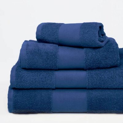 Marinblå handduk