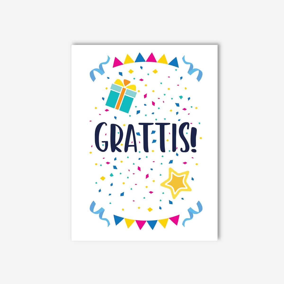 Gratulationskort - Grattis