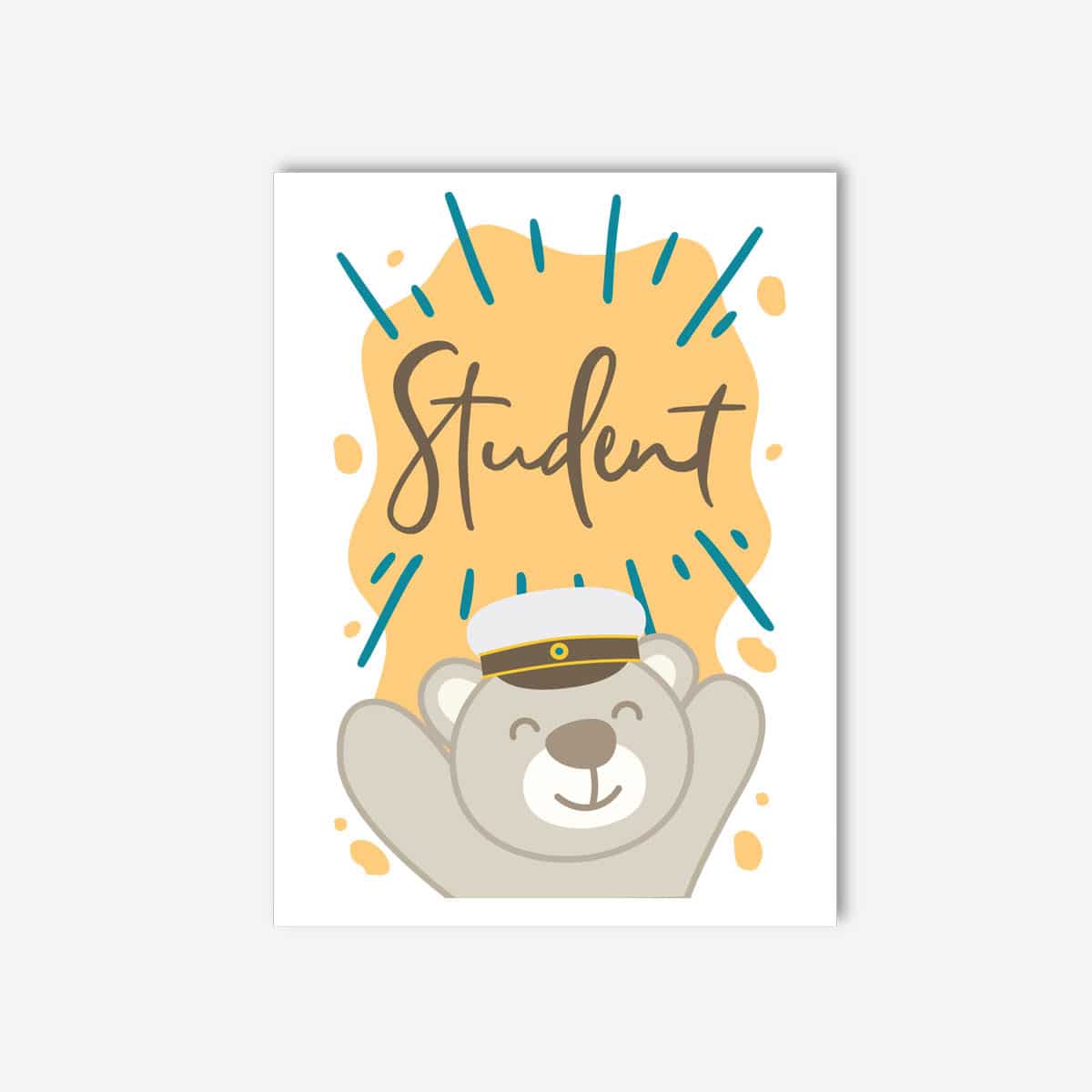 Gratulationskort - Student