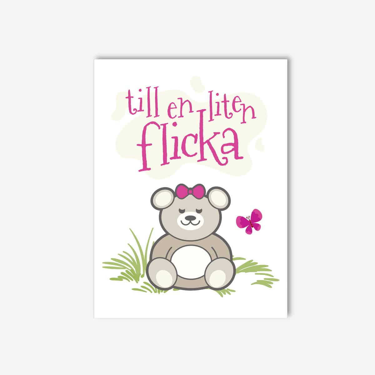 Gratulationskort - Liten flicka