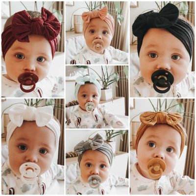 Collage bebis med hårband