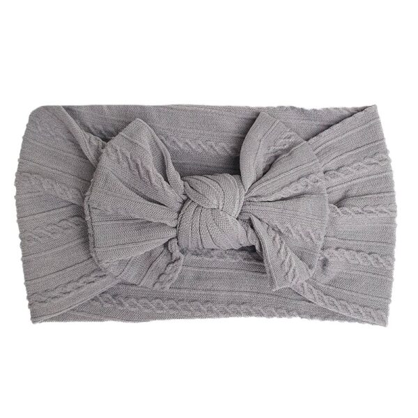 Hårband bebis grå i nylån