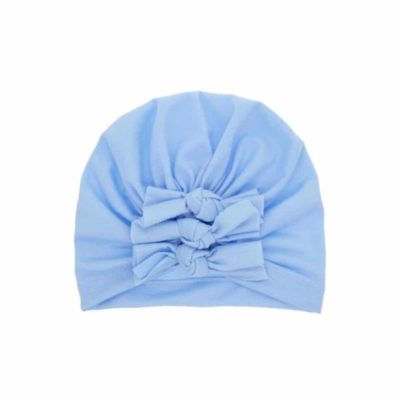 ljusblå turban baby