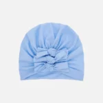 ljusblå turban baby