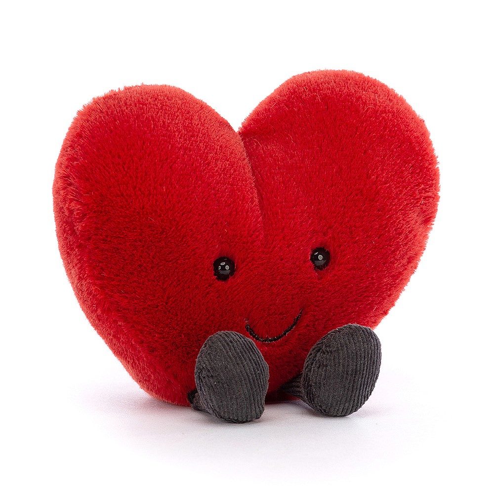 rött hjärta mjuk leksak jellycat