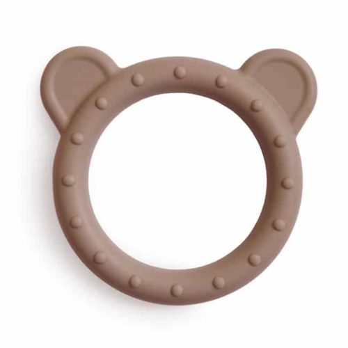 Bitring björn naturell mushie