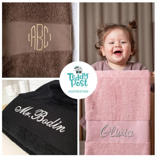 Handdukar med namn broderat