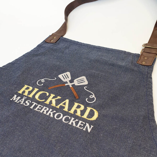 Kockförkläde med namn