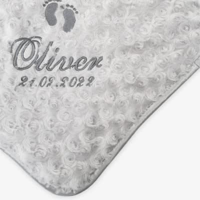 Lurvig babyfilt med namn - Cozy dream