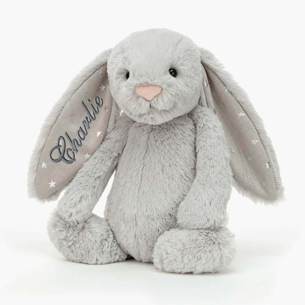 Kanin med namn ljusgrå - Jellycat