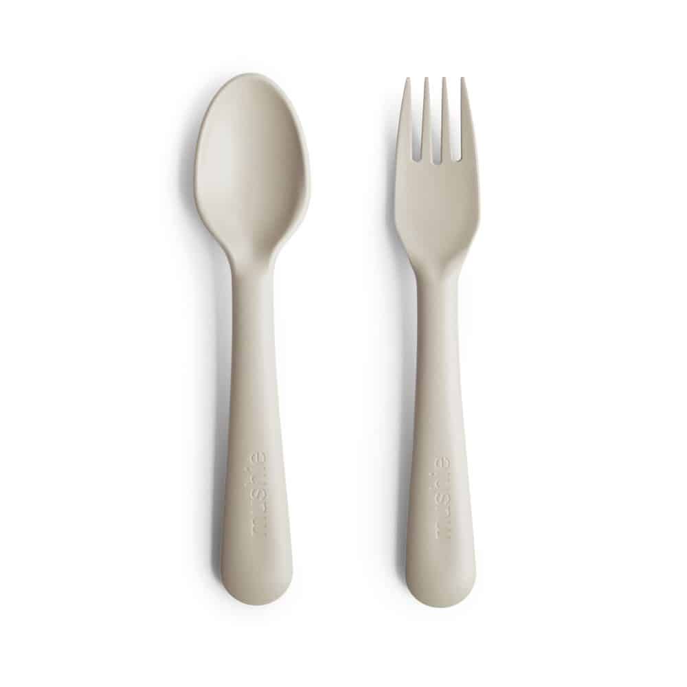 Sked och gaffel ivory
