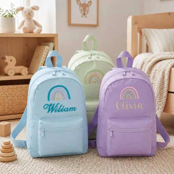 Ryggsäck med namn barn - Pastell