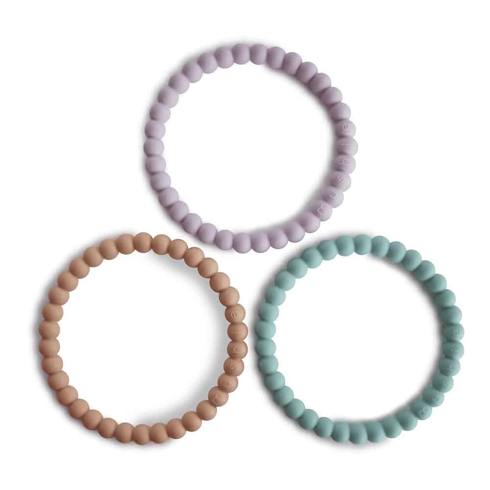 Armband bitring lilac/cyan/peach  - Mushie