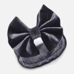 Ljusgrått hårband bebis i velour