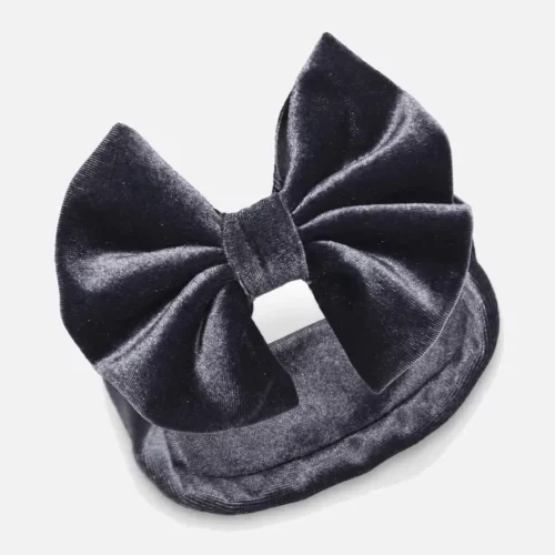 Ljusgrått hårband bebis i velour