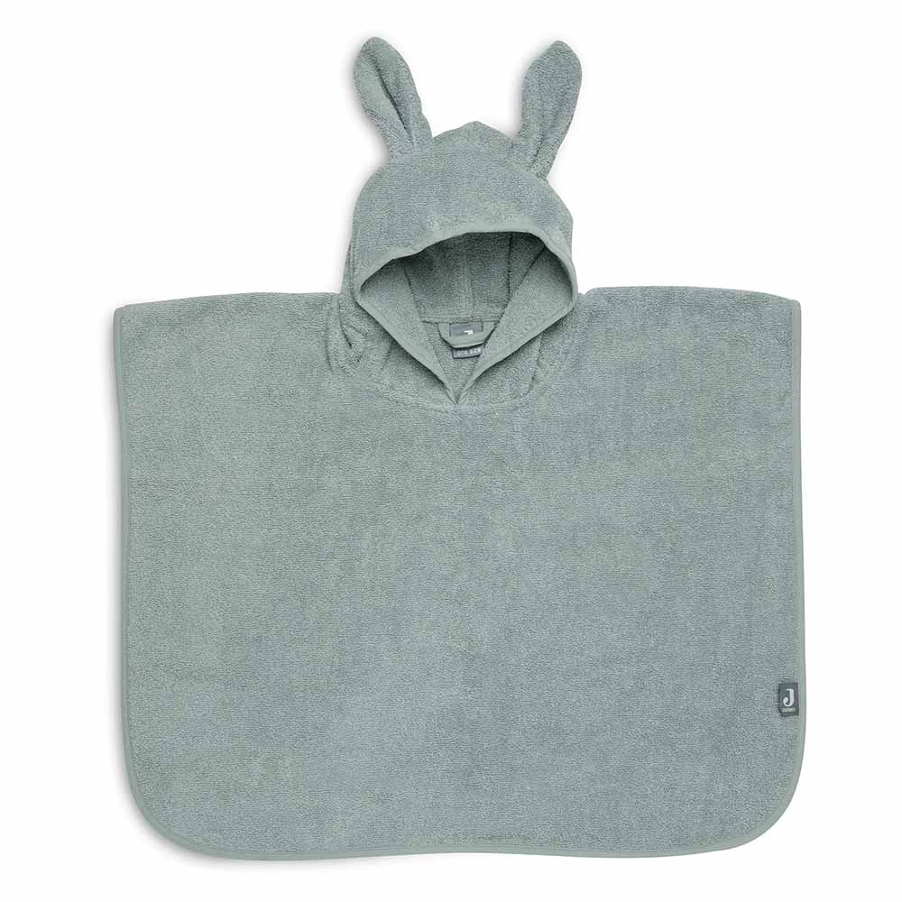 Poncho med namn frotté - Kelig - Ash green