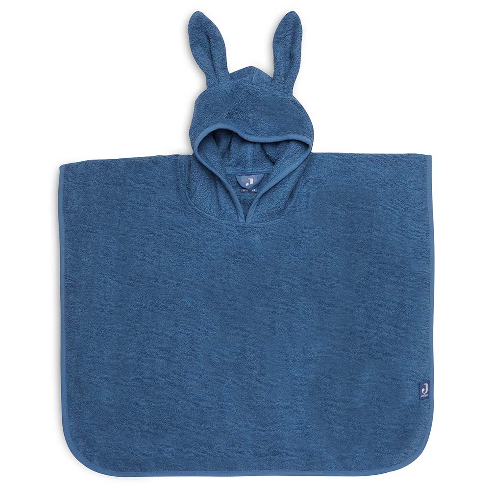 Poncho med namn frotté - Kelig - Jeans blue