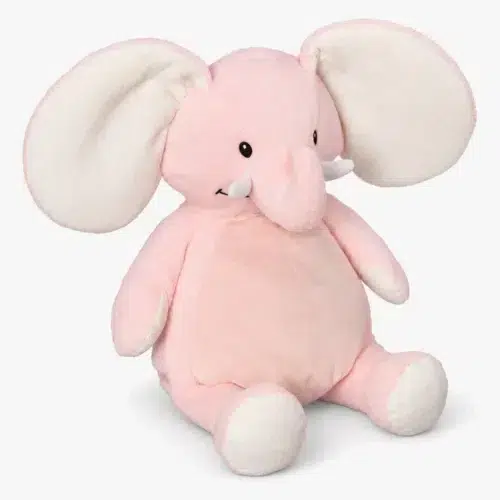 Rosa elefant gosedjur med namn