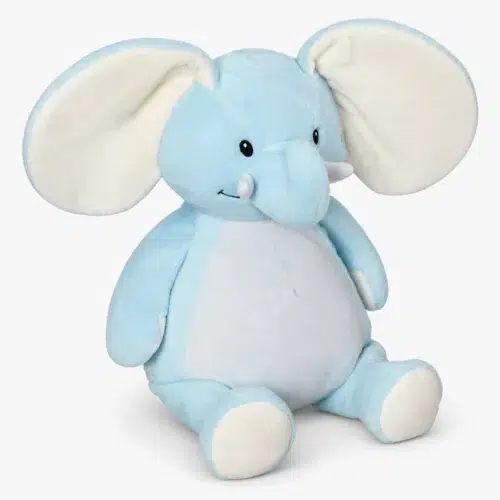 Blå elefant gosedjur med namn