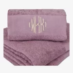 Personalized Towel in lavender color with name