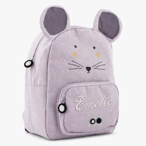 Ryggsäck med namn broderat - Mrs. Mouse