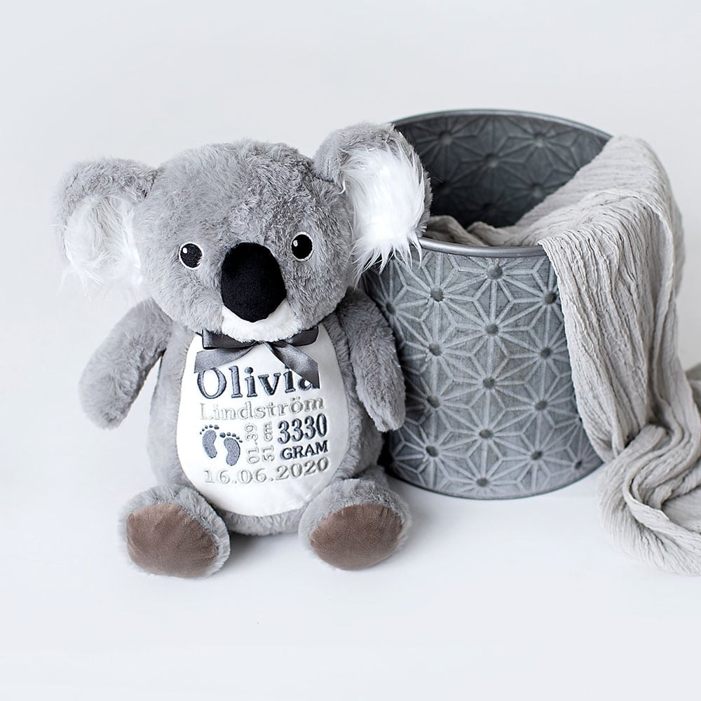 Koala mjukisdjur med namn broderat - Joey