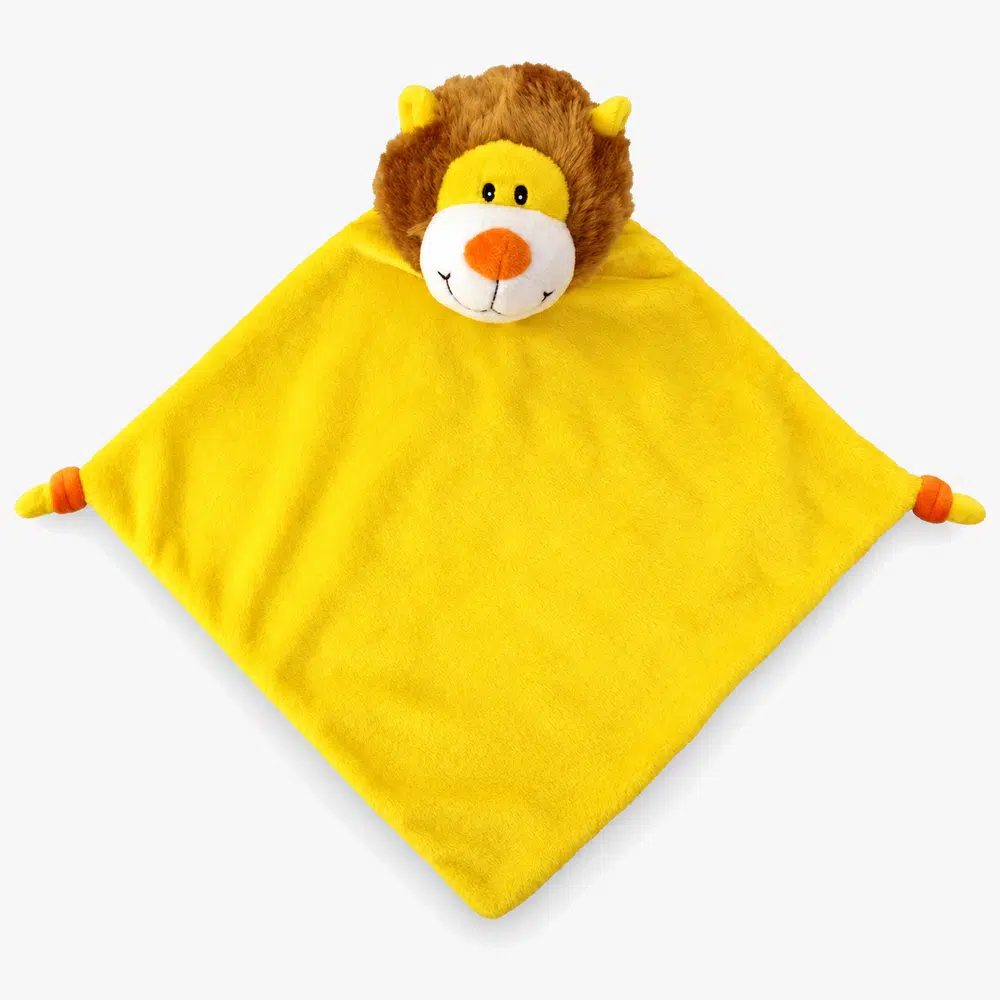 yellow-lion-comforter-hero Lejon snuttefilt med namn - Rory